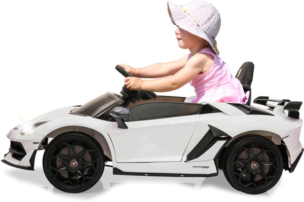 Coche Electrico Lamborghini Aventador SVJ Blanco 12V 2,4GHz